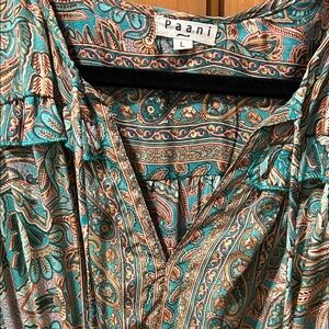 Paani Paisley Print Long Sleeve Dress